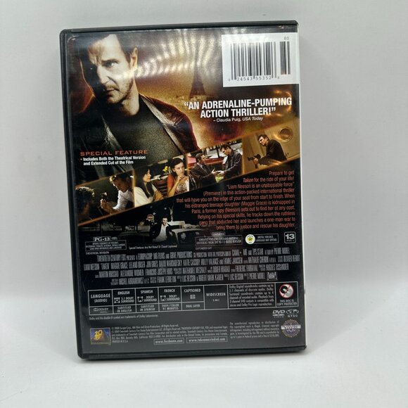 Liam Neeson Taken Extended Cut DVD 2009 Action Thriller Theatrical & Unrated - Picture 2 of 3